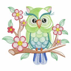 Owl Branch 2 01(Md) machine embroidery designs