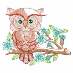 Owl Branch 2 06(Lg) machine embroidery designs