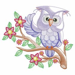 Owl Branch 2 07(Sm) machine embroidery designs