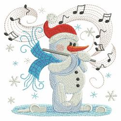 Musical Snowman 01 machine embroidery designs