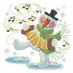Musical Snowman 02 machine embroidery designs