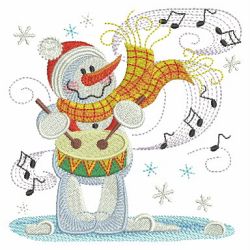 Musical Snowman 03 machine embroidery designs