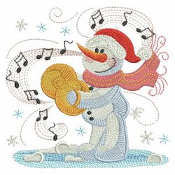 Musical Snowman 04 machine embroidery designs