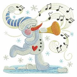 Musical Snowman 05 machine embroidery designs