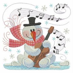 Musical Snowman 06 machine embroidery designs