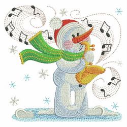 Musical Snowman 07 machine embroidery designs