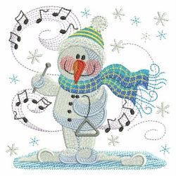 Musical Snowman 08 machine embroidery designs