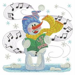 Musical Snowman 10 machine embroidery designs