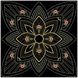 Trapunto Golden Rose Quilt 01(Lg) machine embroidery designs