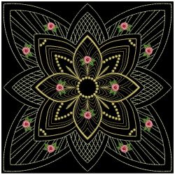 Trapunto Golden Rose Quilt 01(Lg) machine embroidery designs