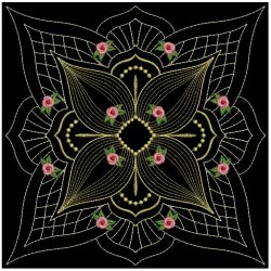 Trapunto Golden Rose Quilt 02(Lg) machine embroidery designs