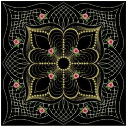 Trapunto Golden Rose Quilt 03(Lg) machine embroidery designs