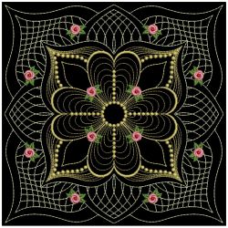 Trapunto Golden Rose Quilt 03(Lg)