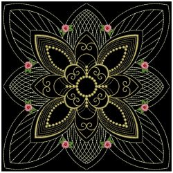 Trapunto Golden Rose Quilt 04(Lg) machine embroidery designs