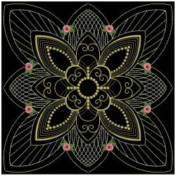 Trapunto Golden Rose Quilt 04(Lg)