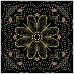 Trapunto Golden Rose Quilt 05(Lg) machine embroidery designs