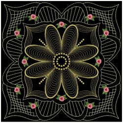 Trapunto Golden Rose Quilt 05(Sm) machine embroidery designs