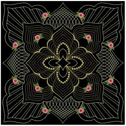 Trapunto Golden Rose Quilt 07(Md) machine embroidery designs