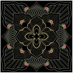 Trapunto Golden Rose Quilt 07(Sm)