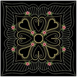 Trapunto Golden Rose Quilt 08(Lg)