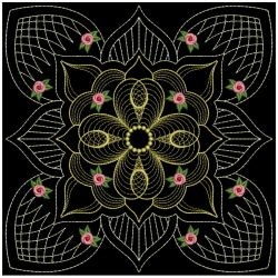 Trapunto Golden Rose Quilt 09(Md) machine embroidery designs