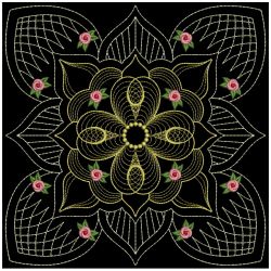 Trapunto Golden Rose Quilt 09(Lg)