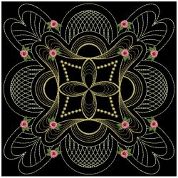 Trapunto Golden Rose Quilt 12(Sm) machine embroidery designs