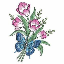 Butterfly And Blooms 2(Sm) machine embroidery designs