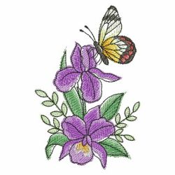Butterfly And Blooms 2 05(Md) machine embroidery designs