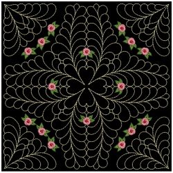 Trapunto Rose Quilt Block 4(Md) machine embroidery designs