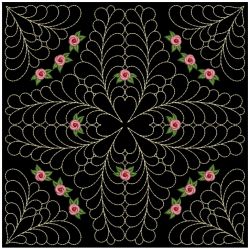 Trapunto Rose Quilt Block 4(Lg) machine embroidery designs