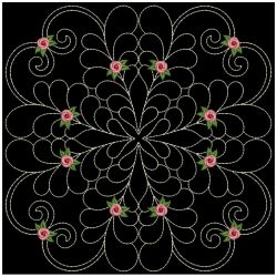 Trapunto Rose Quilt Block 4 02(Md) machine embroidery designs