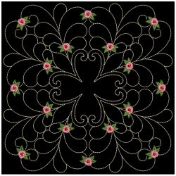 Trapunto Rose Quilt Block 4 05(Lg)
