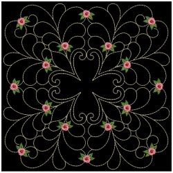 Trapunto Rose Quilt Block 4 05(Lg)