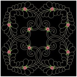 Trapunto Rose Quilt Block 4 07(Md) machine embroidery designs