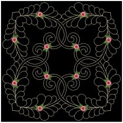Trapunto Rose Quilt Block 4 07(Lg)