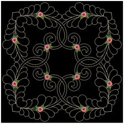 Trapunto Rose Quilt Block 4 07(Lg)