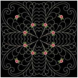 Trapunto Rose Quilt Block 4 11(Sm) machine embroidery designs