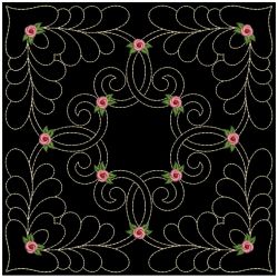 Trapunto Rose Quilt Block 4 12(Md) machine embroidery designs
