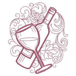 Wine And Grapes 2 02(Sm) machine embroidery designs