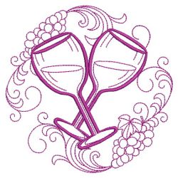 Wine And Grapes 2 04(Sm) machine embroidery designs