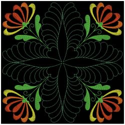 Trapunto Feather Quilt 3 04(Sm) machine embroidery designs