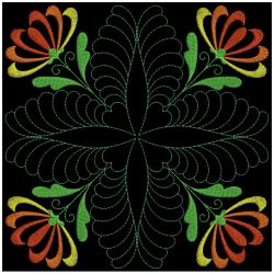 Trapunto Feather Quilt 3 04(Lg) machine embroidery designs