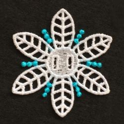3D FSL Snowflakes 12 machine embroidery designs
