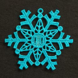 3D FSL Snowflakes 17 machine embroidery designs