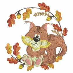 Adorable Fall Animals 09 machine embroidery designs
