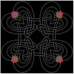 Trapunto Celtic Roses Quilt(Sm) machine embroidery designs