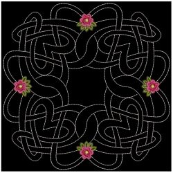 Trapunto Celtic Roses Quilt 02(Lg) machine embroidery designs