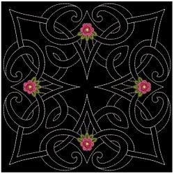 Trapunto Celtic Roses Quilt 04(Md)
