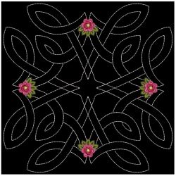 Trapunto Celtic Roses Quilt 05(Md)